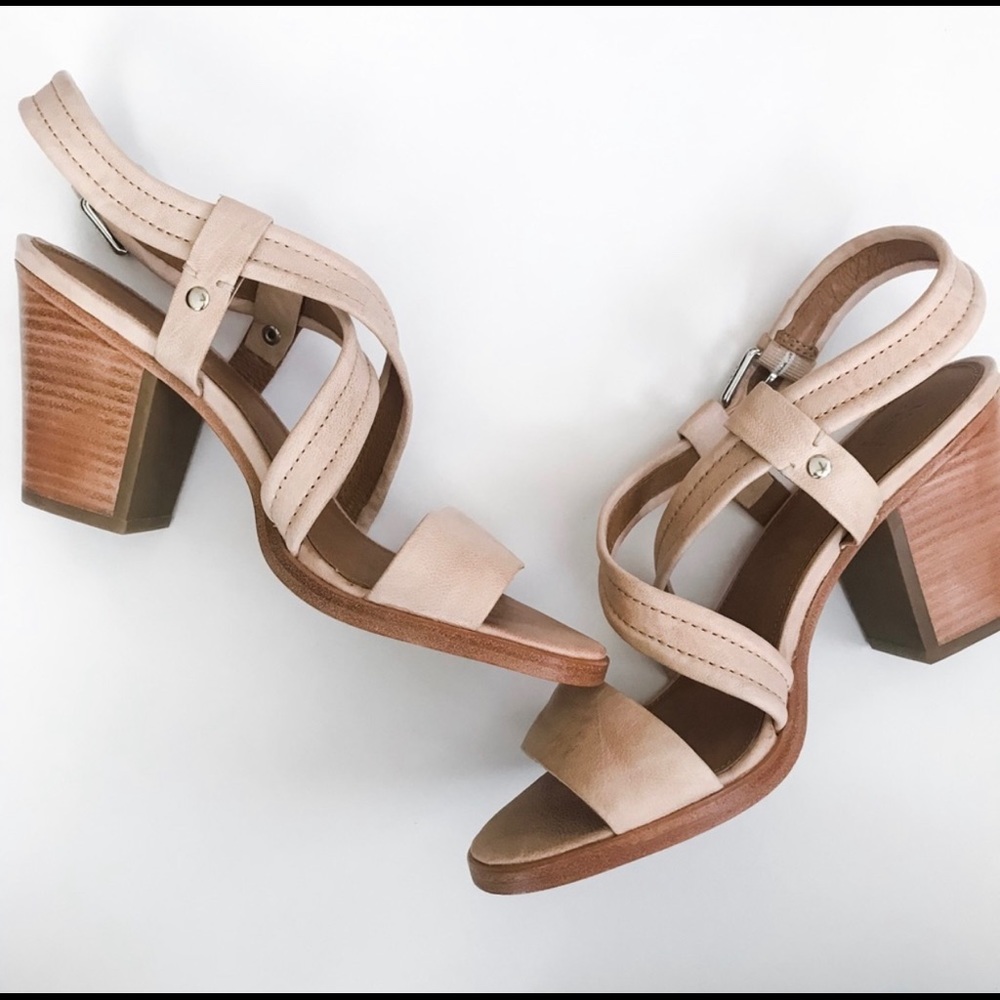 NWT Frye Dani Criss Cross Heels Pink